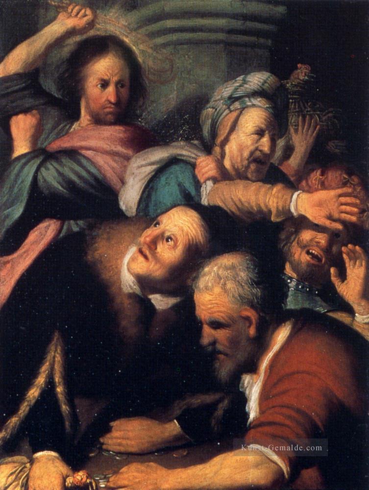 Christus Driving Die Geldwechsler aus dem Tempel Rembrandt Ölgemälde